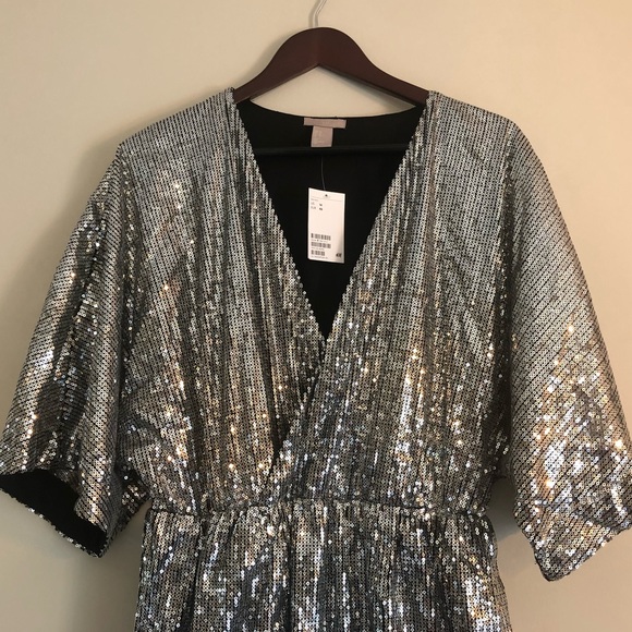 H&M Sequin Dress Size 14 - Picture 1 of 6